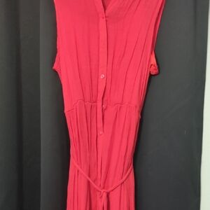 Mlle Gabrielle Red Sleeveless Maxi Dress